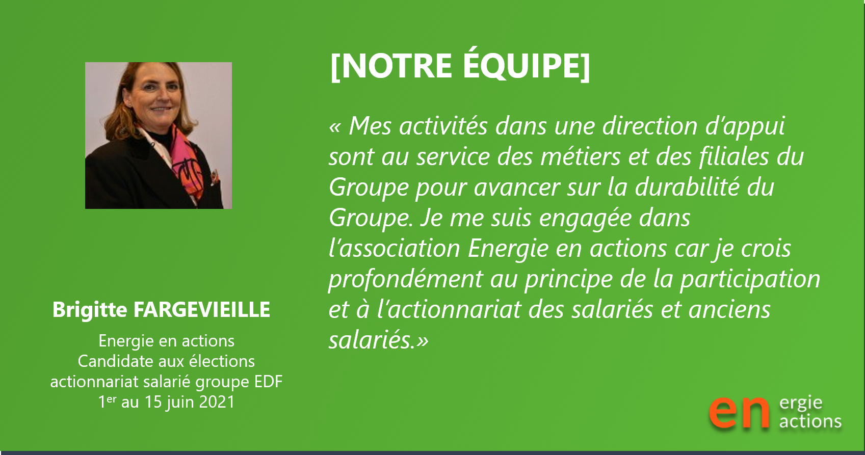 Brigitte Fargevieille Energie en actions