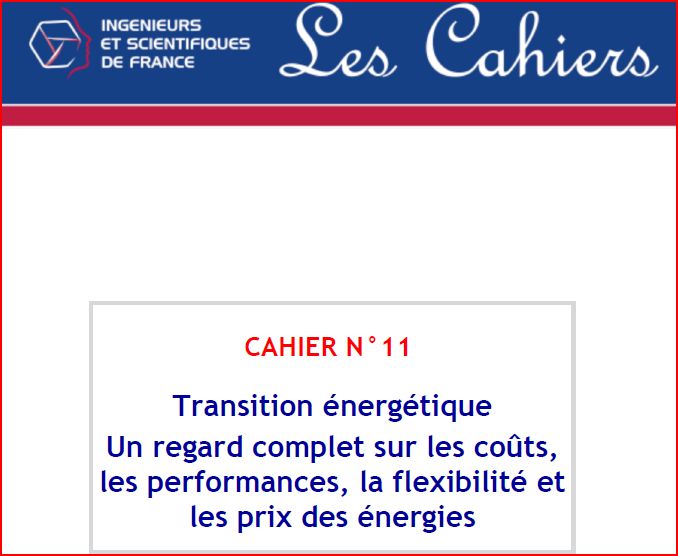 Cahier ingénieurs et scientifiques de France