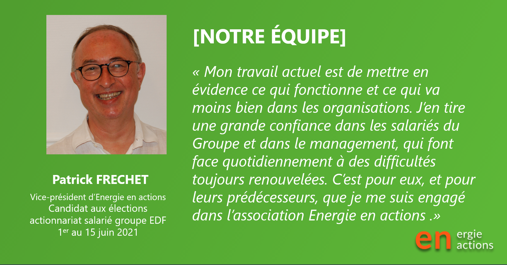 Energie en actions Patrick Frechet