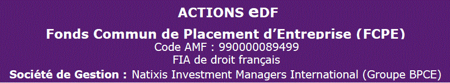 FCPE Actions EDF
